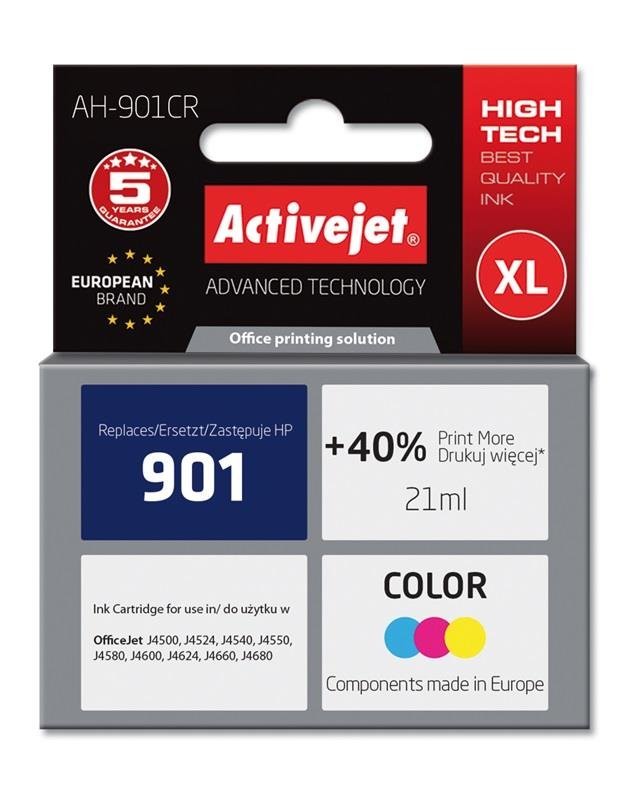ActiveJet AH-C56 Zamiennik kolorowy HP CC656AE nr 901 AH-C56 Zamiennik kolorowy HP CC656AE nr 901