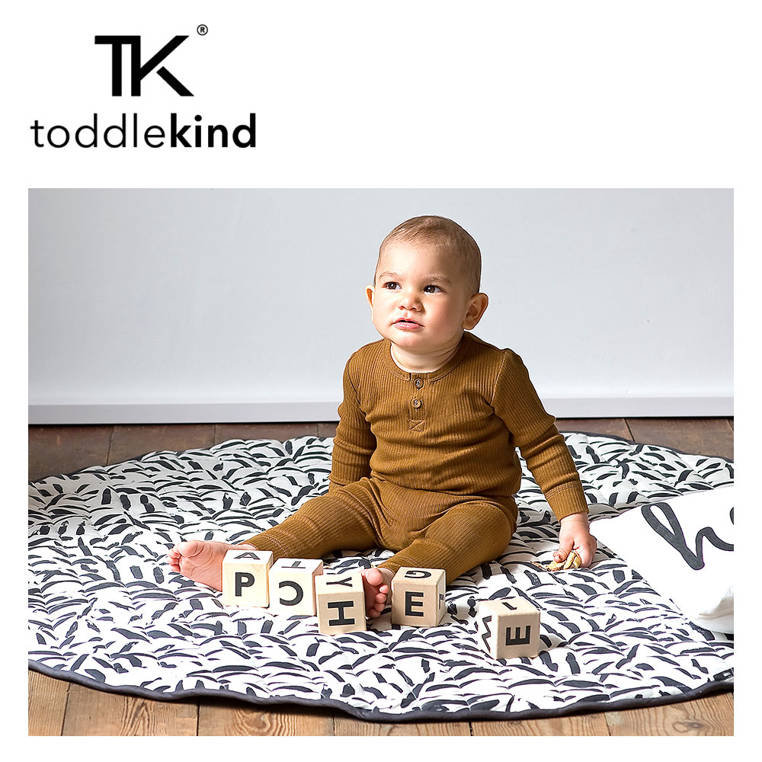 Toddlekind Mata do zabawy z bawełny organicznej dwustronna nieprzemakalna Nappy Free Playmat Anchor