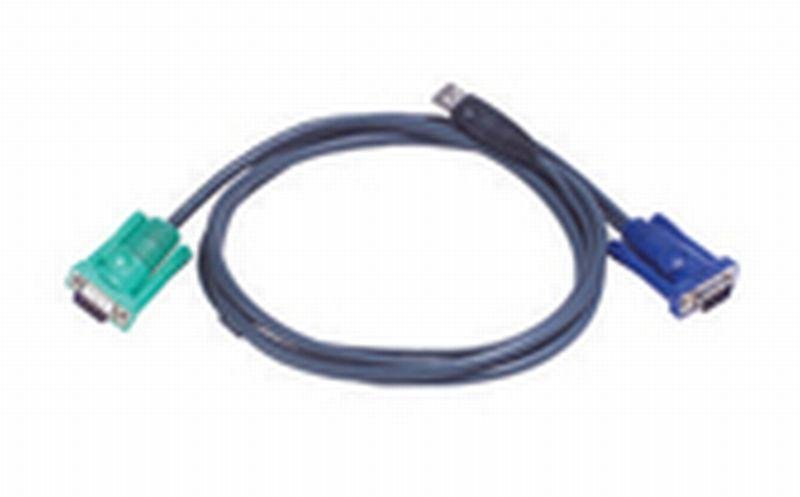 Aten Kabel KVM 2L-5203U ( SVGA, USB typ A - HD15 M-M 3m czarny ) AKCATEKKV0034 [499221]