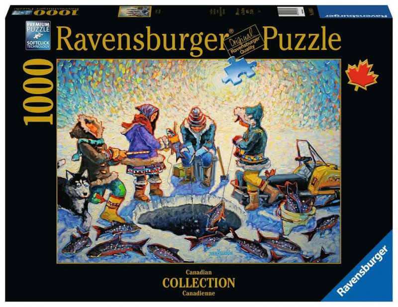Ravensburger Puzzle 2D 1000 elementów Łowienie pod lodem GXP-811888