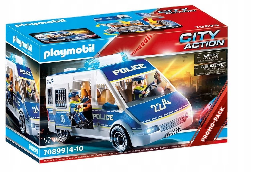 Playmobil Miasto Akcji - Police Van with Lights and Sound 70899