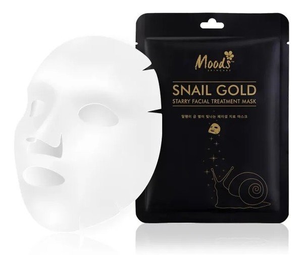 Moods MOODS SNAIL GOLD Maska w płachcie. Złoto i ekstrakt ze śluzu ślimaka. 1szt 8859128305342