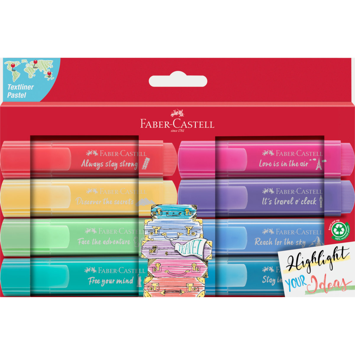 Faber Castell Zakreślacz pastelowy 8 kolorów FABER CASTELL