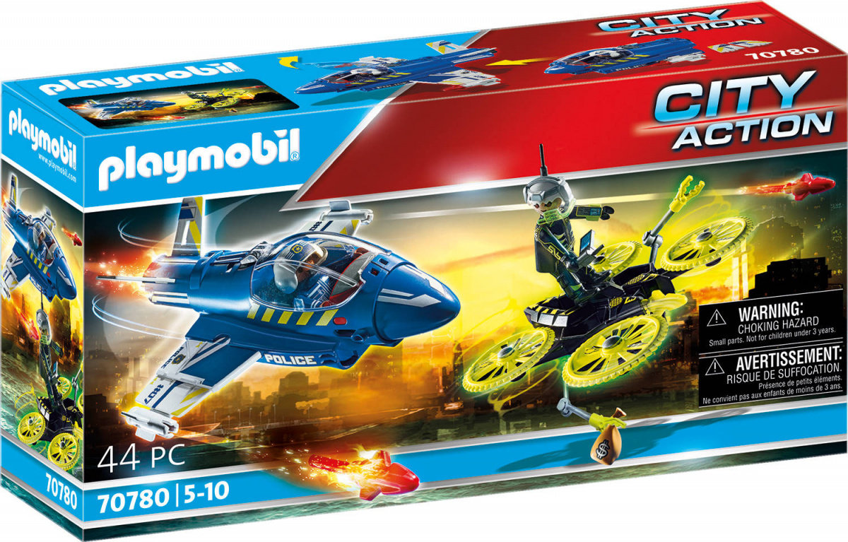Playmobil City Action 70780 Policyjny odrzutowiec: Pościg za dronem, od 5 lat 70780
