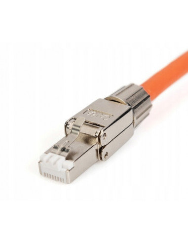 Assmann Field Termination Plug RJ45 Cat.6A FTP shielded AWG 22-27 10GbE PoE+ tool free cap and metal latch DN-93634