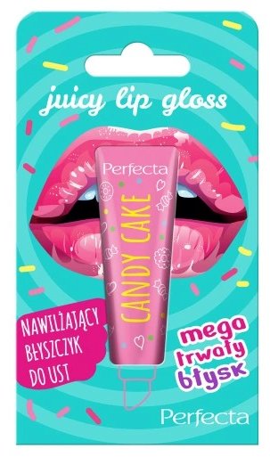 Perfecta, Lip Gloss, Nawilżający błyszczyk do ust Candy Cake, 10g