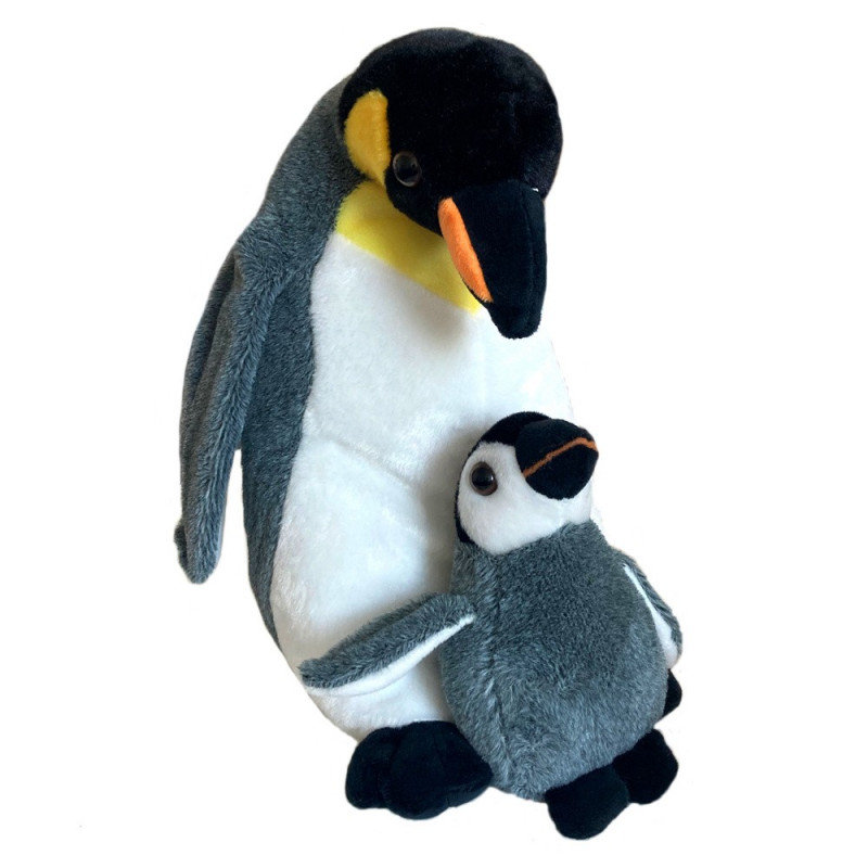 Maskotka Pingwin z dzieckiem, 20 cm