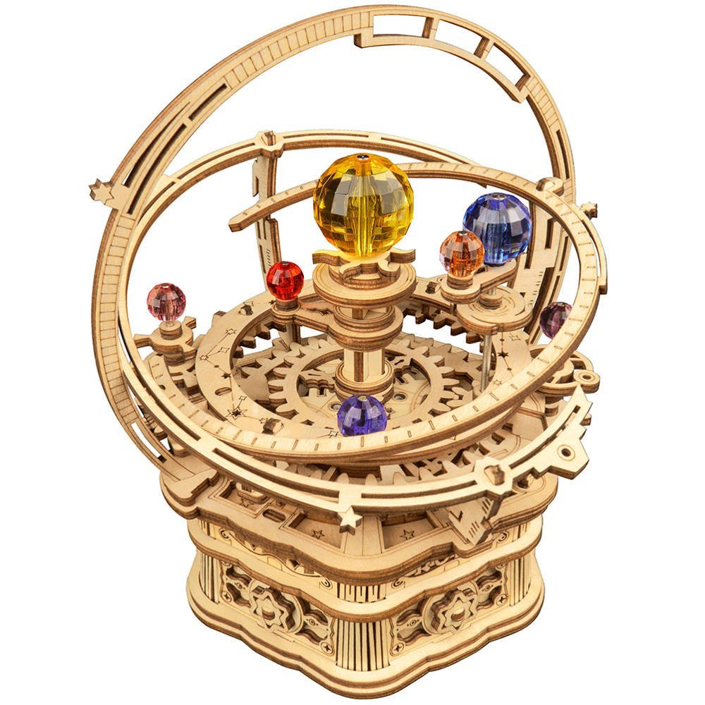 Robotime, Drewniane Puzzle 3D - Pozytywka Gwieździsta Noc AMK51