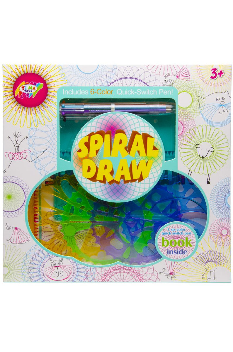 Szablony do rysowania z długopisem i zeszytem - w pudełku