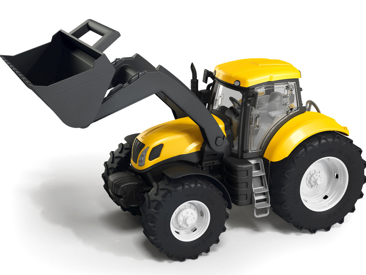 Traktor Ciągnik Z Łyżką Gumowe Koła 1:16