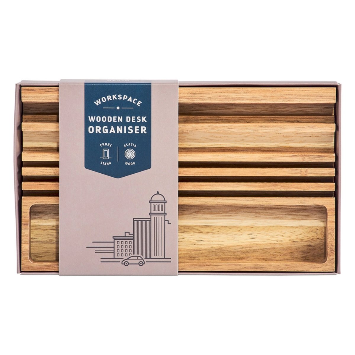 GENTLEMENS HARDWARE, organizer biurkowy drewniany