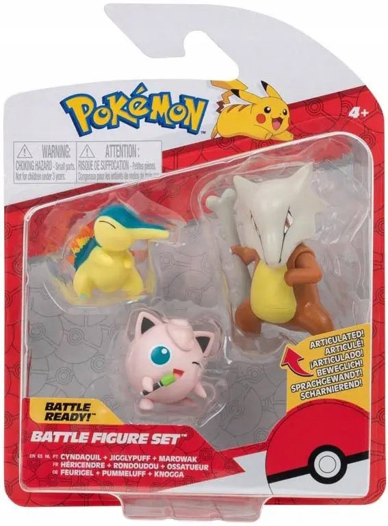 POKEMON Battle Figure 3-pak - Cyndaquil + Jigglypuff + Marowak