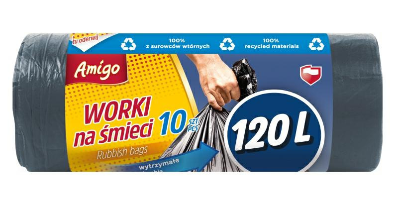 Gosia Amigo Worki Na Śmieci 120l 10szt Czarne 7865