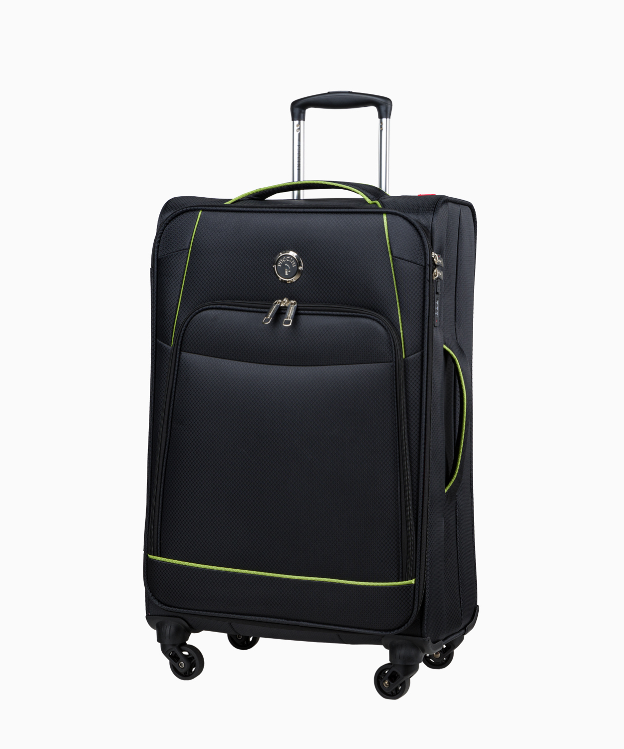 PUCCINI Średnia czarna walizka miękka