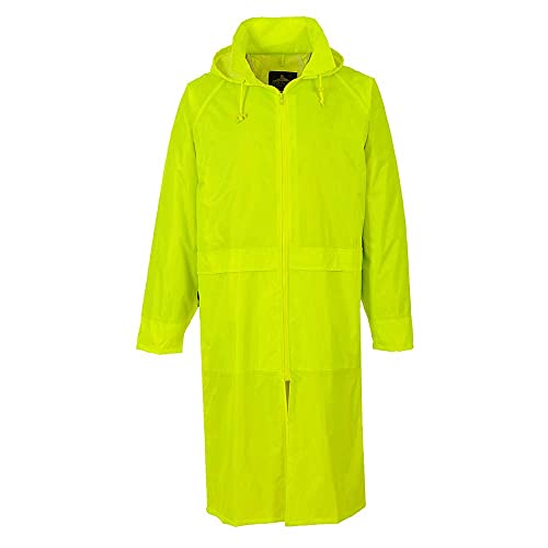 Portwest Klasyczny płaszcz przeciwdeszczowy, rozmiar: S, kolor: żółty, S438YERS