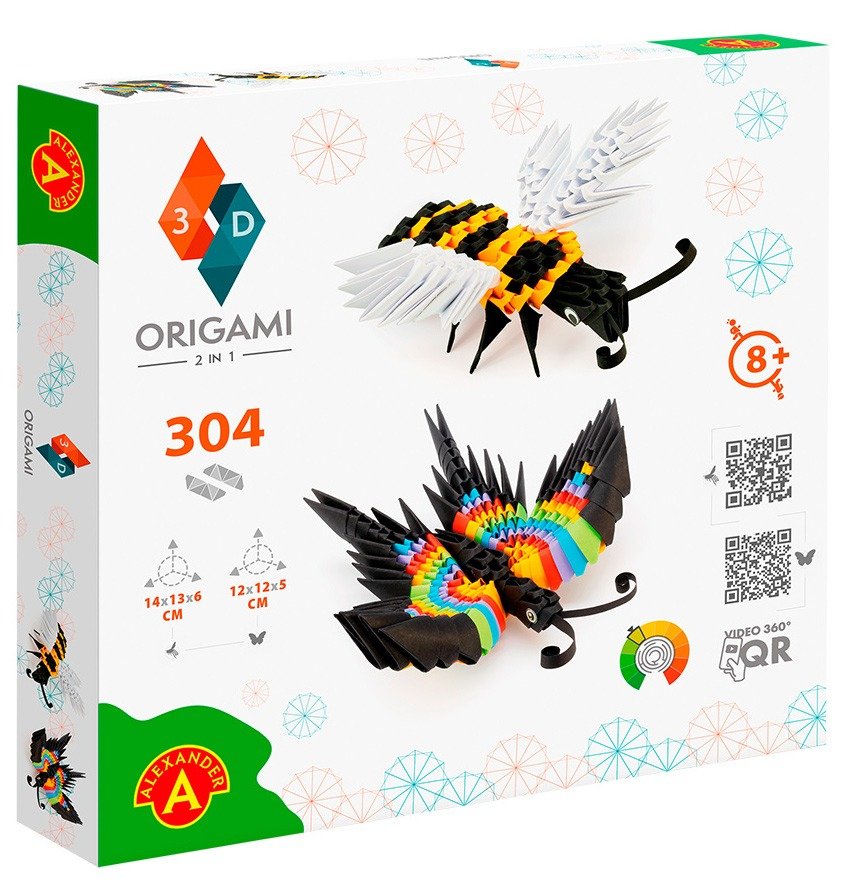 Alexander Origami 3D - 2w1 motyl i pszczoła ALEX -