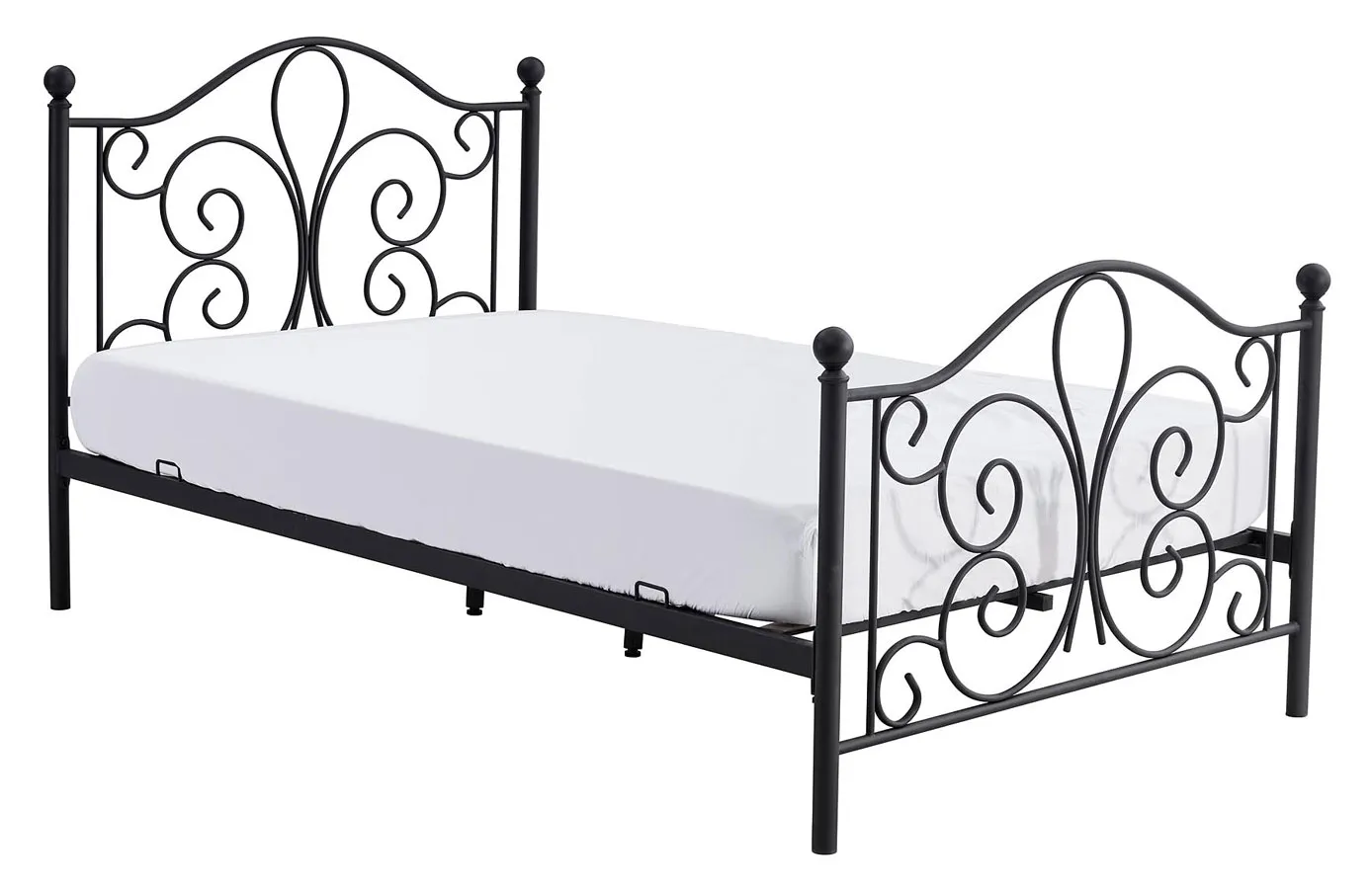 Czarne metalowe łóżko 120x200 cm Z9-T35