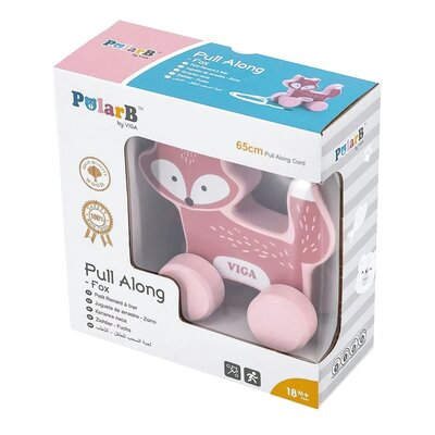 VIGA TOYS Viga Drewniany Lisek do ciągnięcia - PolarB 44002