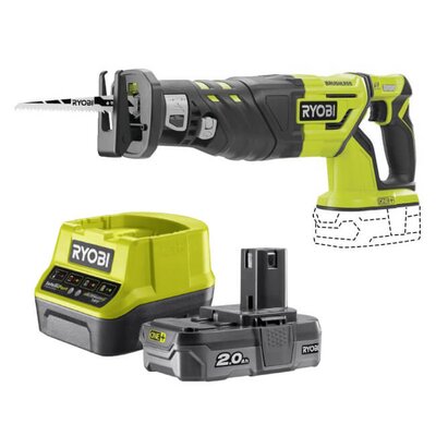 RYOBI Piła szablasta R18RS7-0 + Akumulator RYOBI ONE+ RC18120-120 2Ah 18V + ładowarka