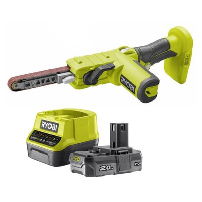 Pilnik taśmowy RYOBI ONE+ R18PF-0 + Akumulator RYOBI ONE+ RC18120-120 2Ah 18V + ładowarka