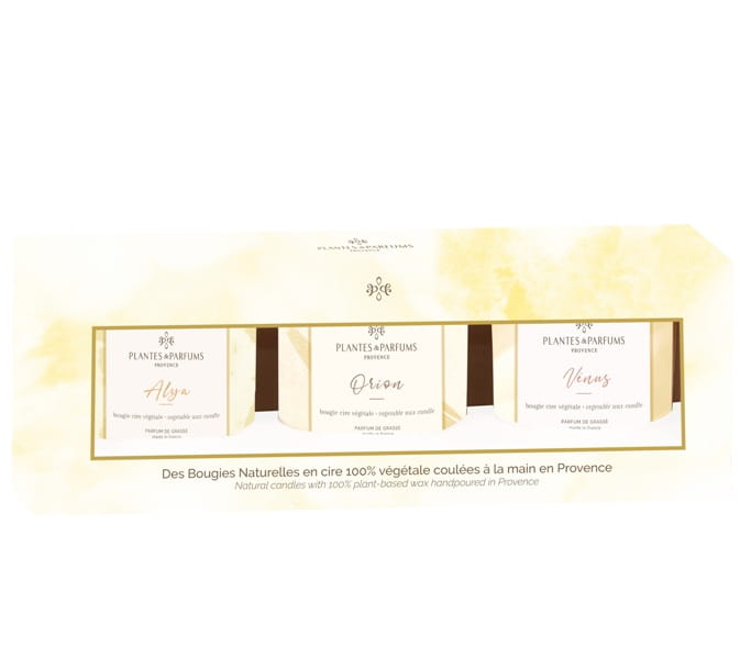 ZESTAW 3 Świec zapachowych perfumowanych - kolekcja Gwiazdozbiory - Alya - Orion - Venus