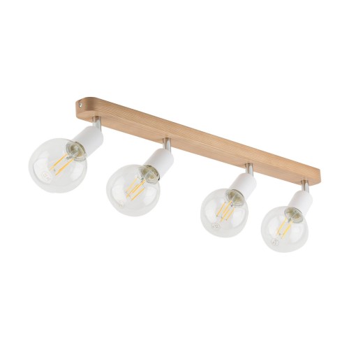 Simply Wood lampa sufitowa (spot) 4-punktowa biała 4751