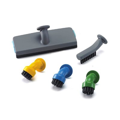 Black & Decker Black + Decker zestaw łazienkowy, zapewnia FSMH1621/FSS1600, 3 szczotki miękka, szczotka do mycia okien, fuga, FSMHBA FSMHBA-XJ