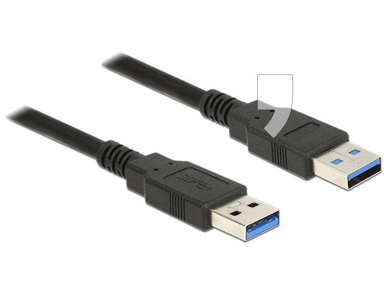 Delock Kabel USB 3.0 1m AM-AM czarny 85060
