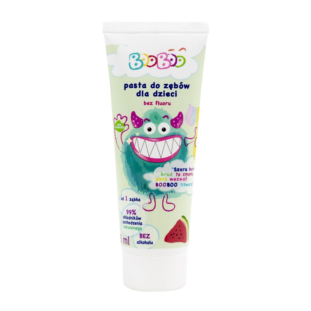 BOOBOO Pasta do mycia zębów dla dzieci bez fluoru Arbuz 75ml 96042-uniw