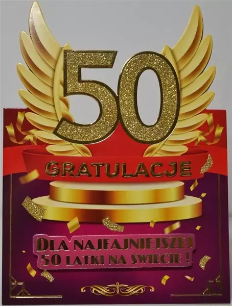Karnet Urodziny 50 damskie - YEKU
