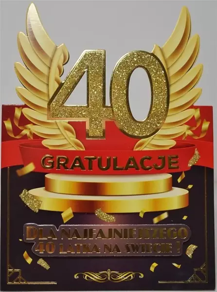 Karnet Urodziny 40 męskie - YEKU