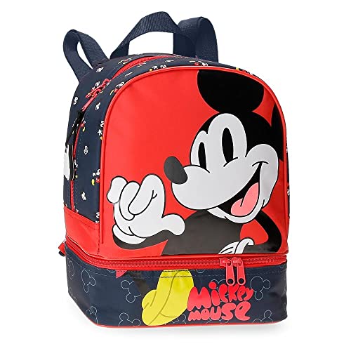 Disney Mickey Mouse Fashion plecak z uchwytem na przekąski, wielokolorowy, 23 x 28 x 13 cm, mikrofibra, 8,37 l, kolorowy, plecak z uchwytem na przekąski, kolorowy, plecak z uchwytem na przekąski