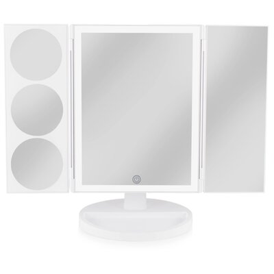 RIO Full Size LED Makeup Mirror 1x ,3x ,5x & 10x Magnification - MMFS - Full Size LED Makeup Mirror 1x 3x 5x & 10x Magnification BeautyPlanet-5019487086471