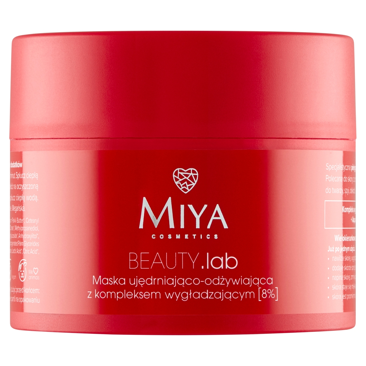 Miya Cosmetics Miya BEAUTY.lab - maska ujędrniająco-odżywiająca z kompleksem wygładzającym (8%) 50ml