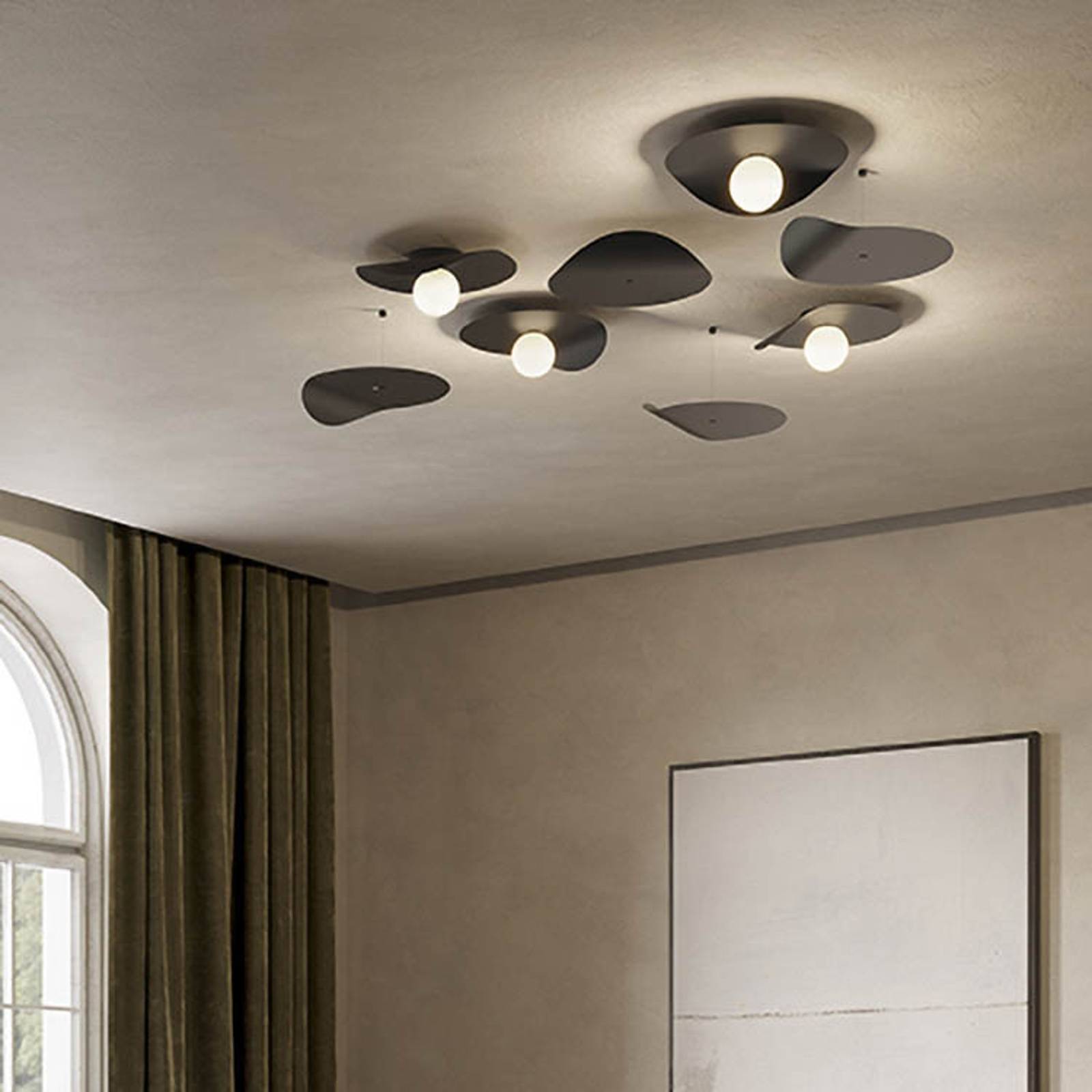 Kundalini Flow designerska lampa sufitowa czarna