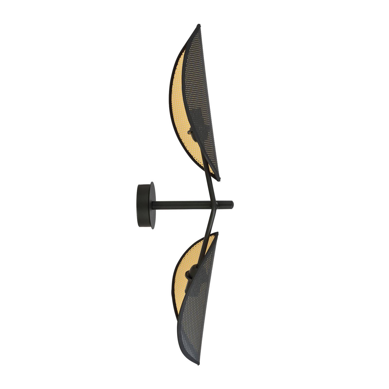 Kinkiet Vene, czarny/złoty, 2-punktowy