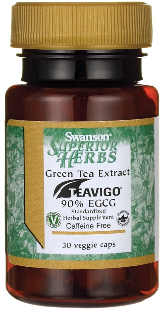 Swanson - Teavigo 90% EGCG, Ekstrakt z Zielonej Herbaty, 30 vkaps