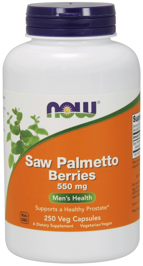 NOW Foods - Saw Palmetto Berries, Palma Sabałowa, 550mg, 250 vkaps