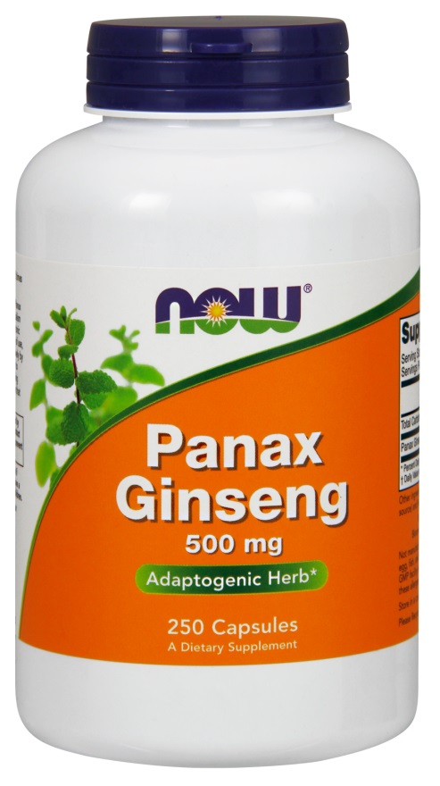 NOW Foods - Żeń-Szeń, Panax Ginseng, 500mg, 250 kapsułek