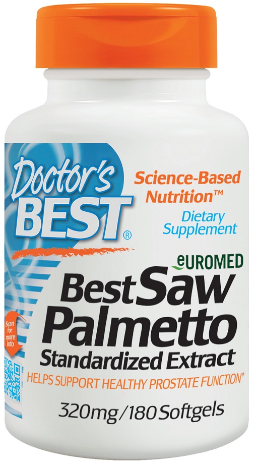 Doctor's Best - Saw Palmetto, Palma Sabałowa, 320mg, 180 kapsułek miękkich