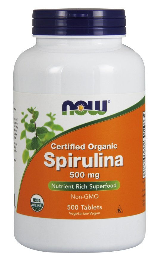NOW Foods - Spirulina, Organic, 500mg, 500 tabletek