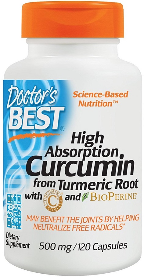 Doctor's Best - Ekstrakt z Korzenia Kurkumy + BioPerine, 500mg, 120 kapsułek