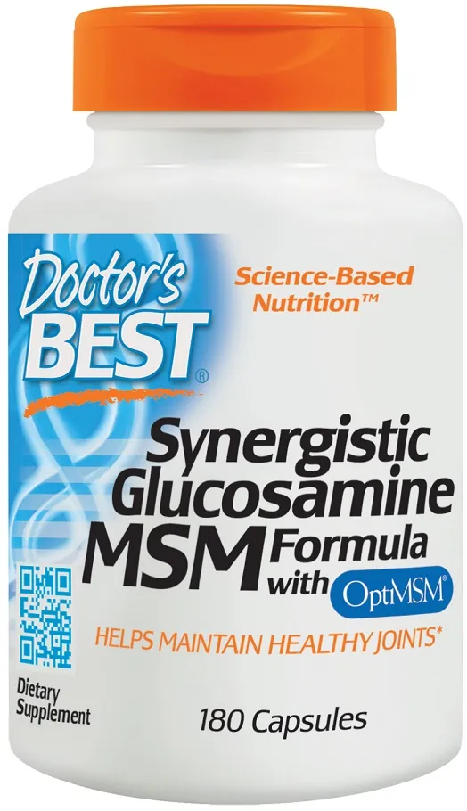 Doctor's Best - Glukozamina + MSM z Formułą OptiMSM, 180 kapsułek