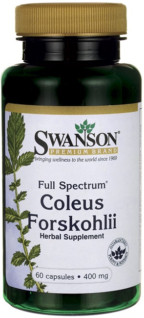 Swanson - Coleus Forskohlii (Pokrzywa Indyjska), 400mg, 60 kapsułek