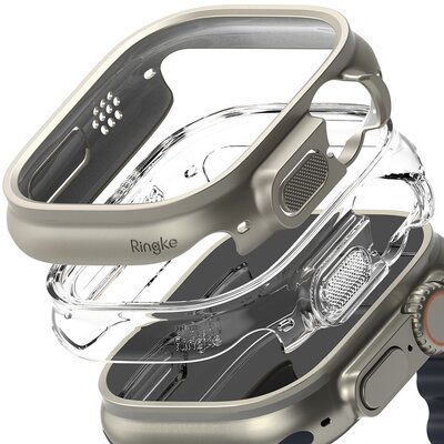 Ringke Etui Slim do Apple Watch Ultra 49mm Przezroczysto-szary 2szt.