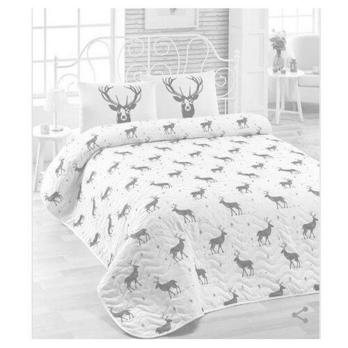 Narzuta na łóżko Reindeer, szary, 150 x 200 cm