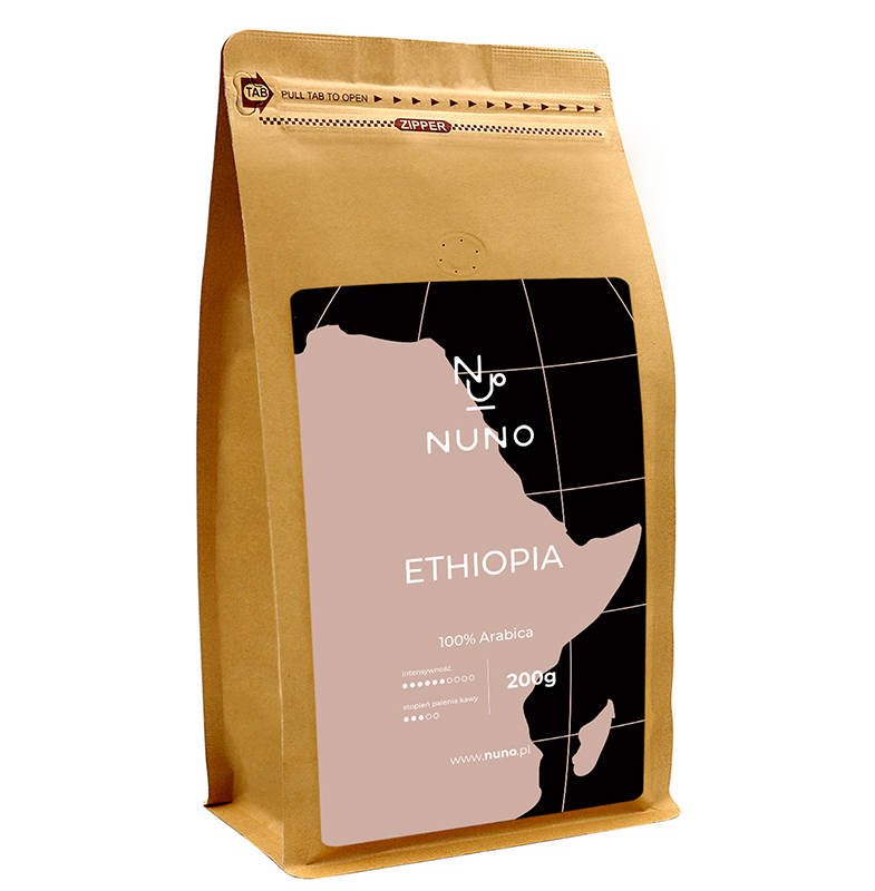 KAWA ZIARNISTA NUNO ETHIOPIA 100% ARABICA 200G