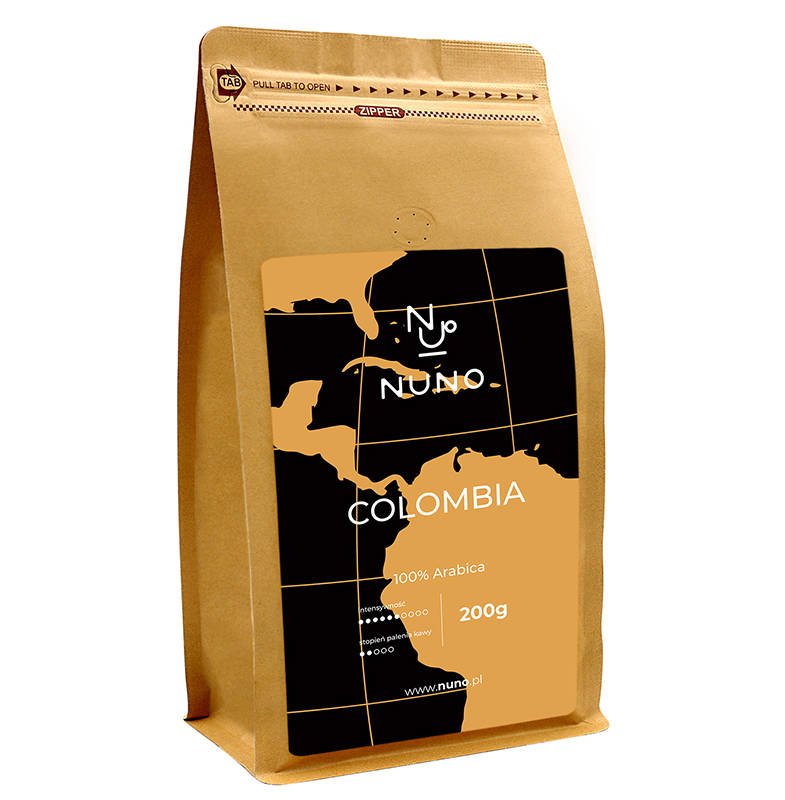 KAWA ZIARNISTA NUNO COLOMBIA 100% ARABIKA 200G