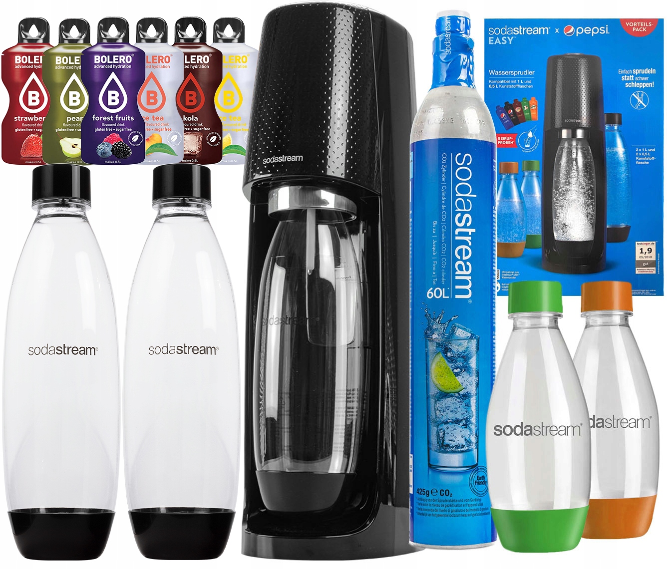 Saturator do gazowania wody SodaStream Spirit + dodatki