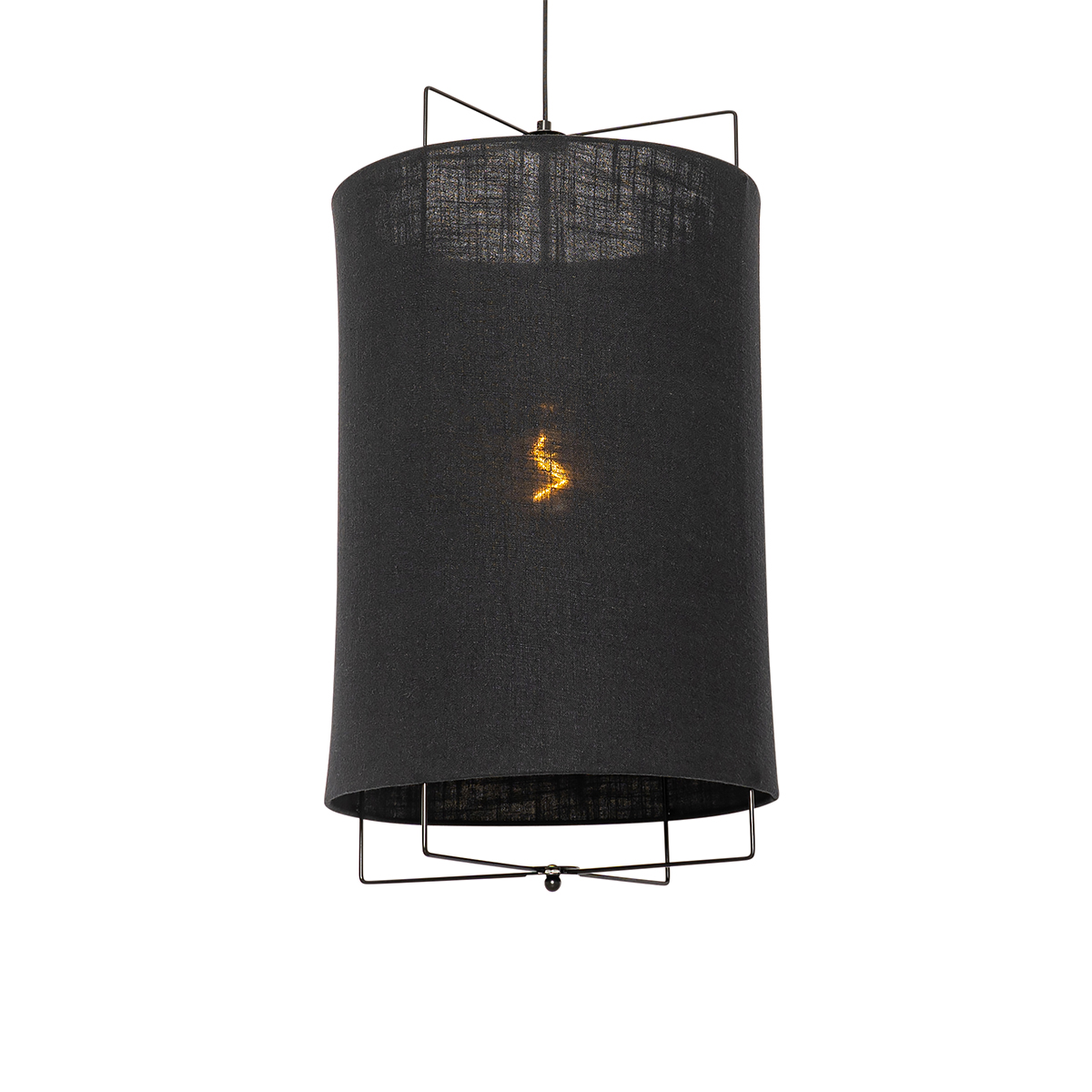 QAZQA Designerska lampa wisząca czarna - Rich